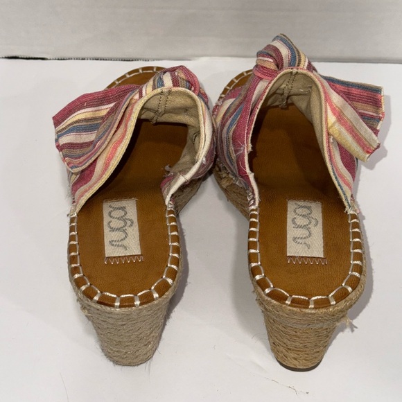 Sugar Hundreds Knotted Band Wedge Sandal Multi Dune Stripe  Size 10 - Picture 10 of 12